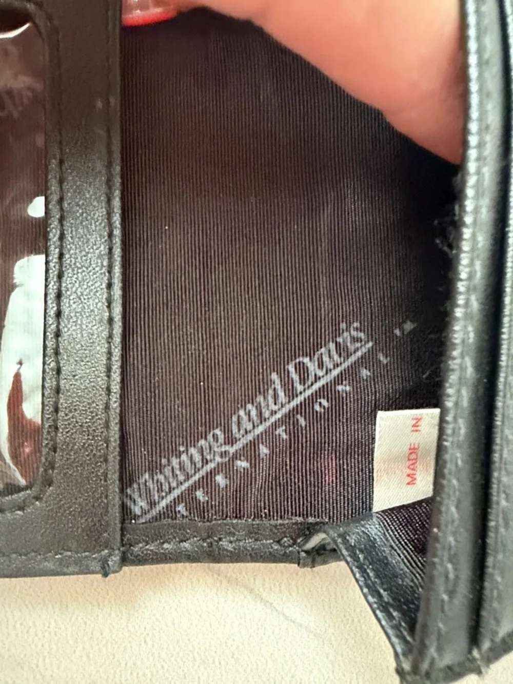 Whiting & Davis Black Snap Wallet